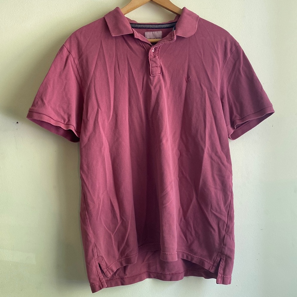 American Eagle Outfitters Super Soft Salmon Polo Tee size Large